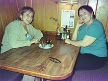Sisters at a casual lunch