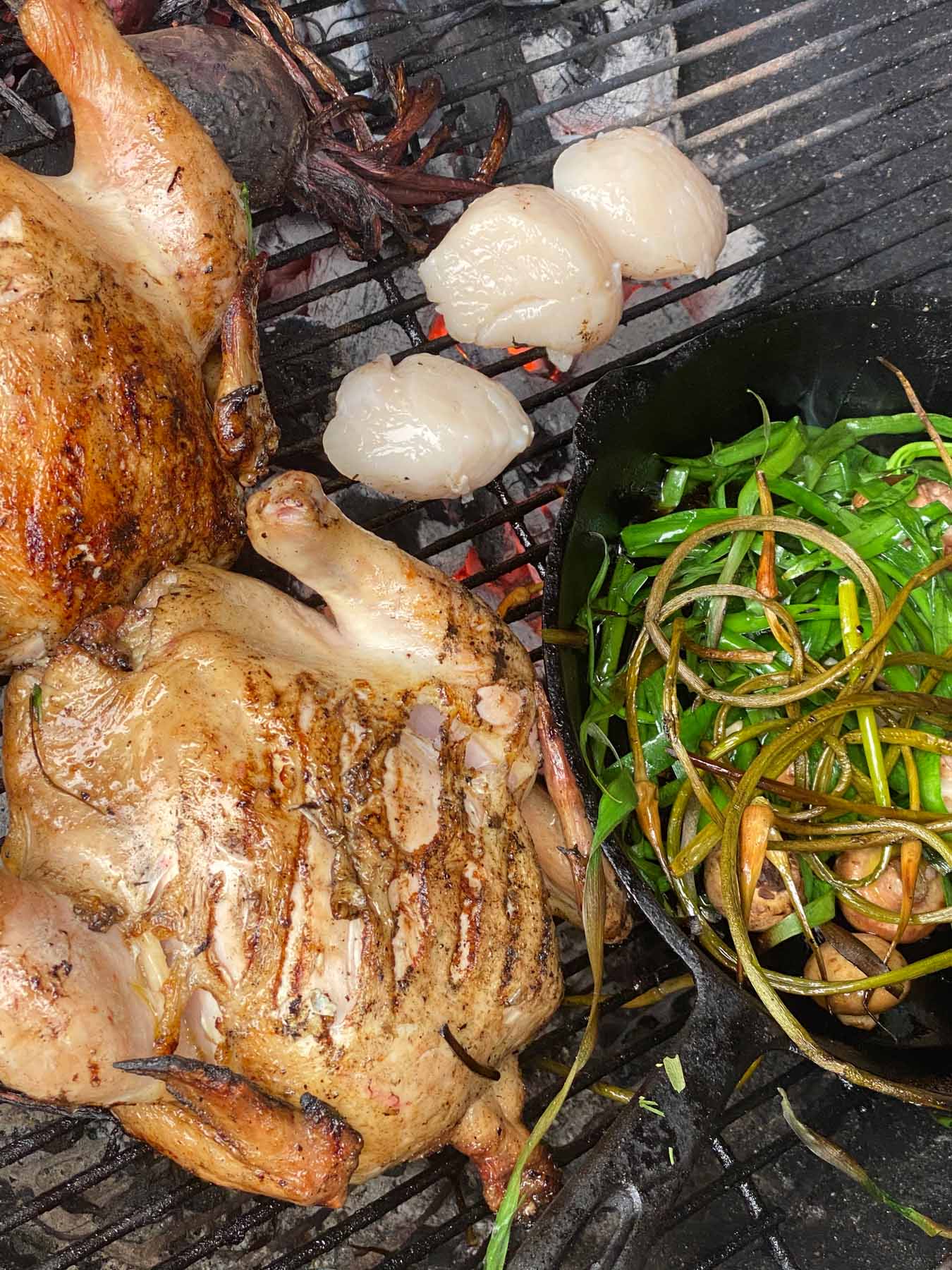 Dining with Barry Wine at home; chicken dinner