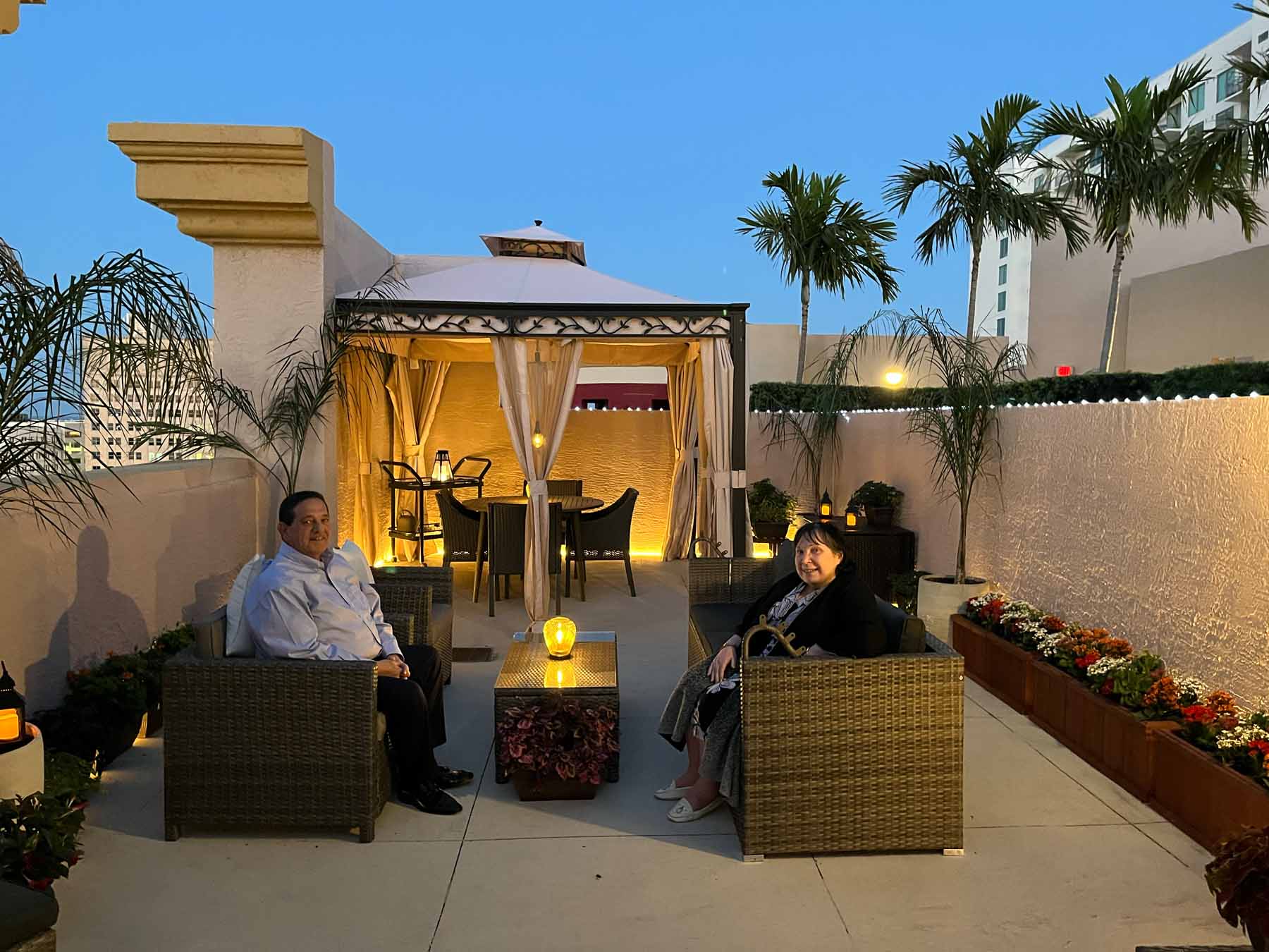 Jeff Tenen and WHE enjoy her Palm Beach penthouse