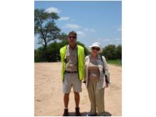 WHE at Malamala in South Africa walks on the wild side with her guide