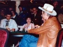 WHE w/ Amarillo Slim Preston, about to play heads-up duel