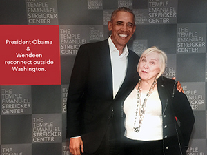 President Obama reconnects with Wendeen