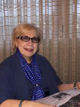 WHE/reading the paper! at Cafe Boulud